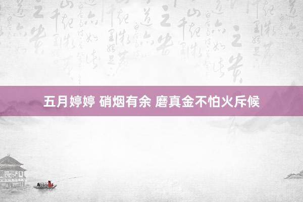 五月婷婷 硝烟有余 磨真金不怕火斥候