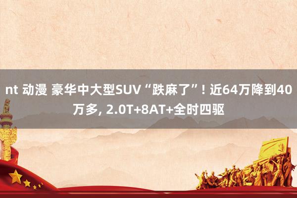 nt 动漫 豪华中大型SUV“跌麻了”! 近64万降到40万多， 2.0T+8AT+全时四驱