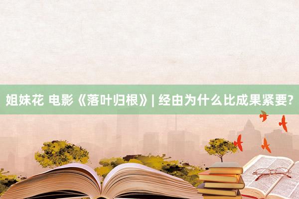 姐妹花 电影《落叶归根》| 经由为什么比成果紧要?
